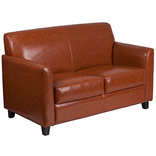 Flash Furniture Кожаное кресло HERCULES Diplomat Series Cognac LeatherSoft Loveseat