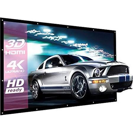  NIERBO 200-дюймовый большой проекторный экран 16: 9 3D портативный киноэкран складной проекционный экран HD для нару...