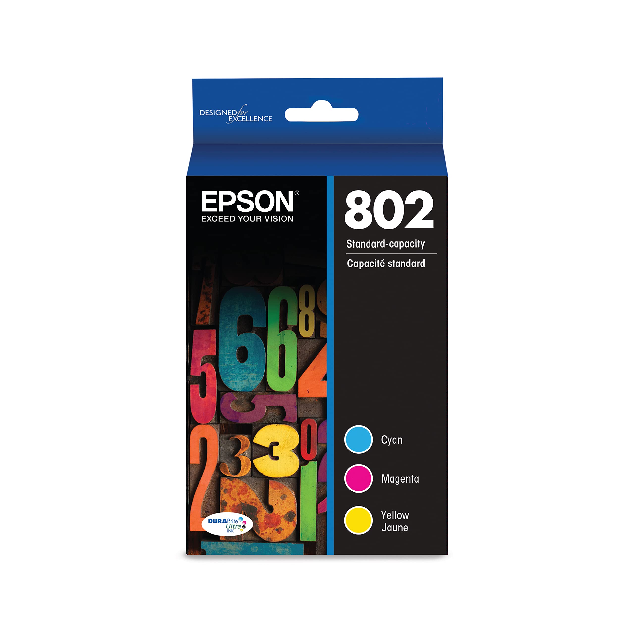 Epson T802 DURABrite Ultra-Ink Color Combo Pack стандар...