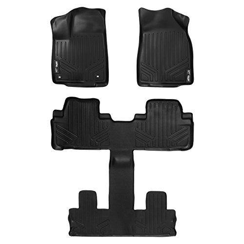 MAX LINER Коврики MAXLINER 3 Row Liner Set Black для Toyota Highlander 2014-2018 с ковшеобразными сиденьями 2-го ряда (без гибридных моделей)