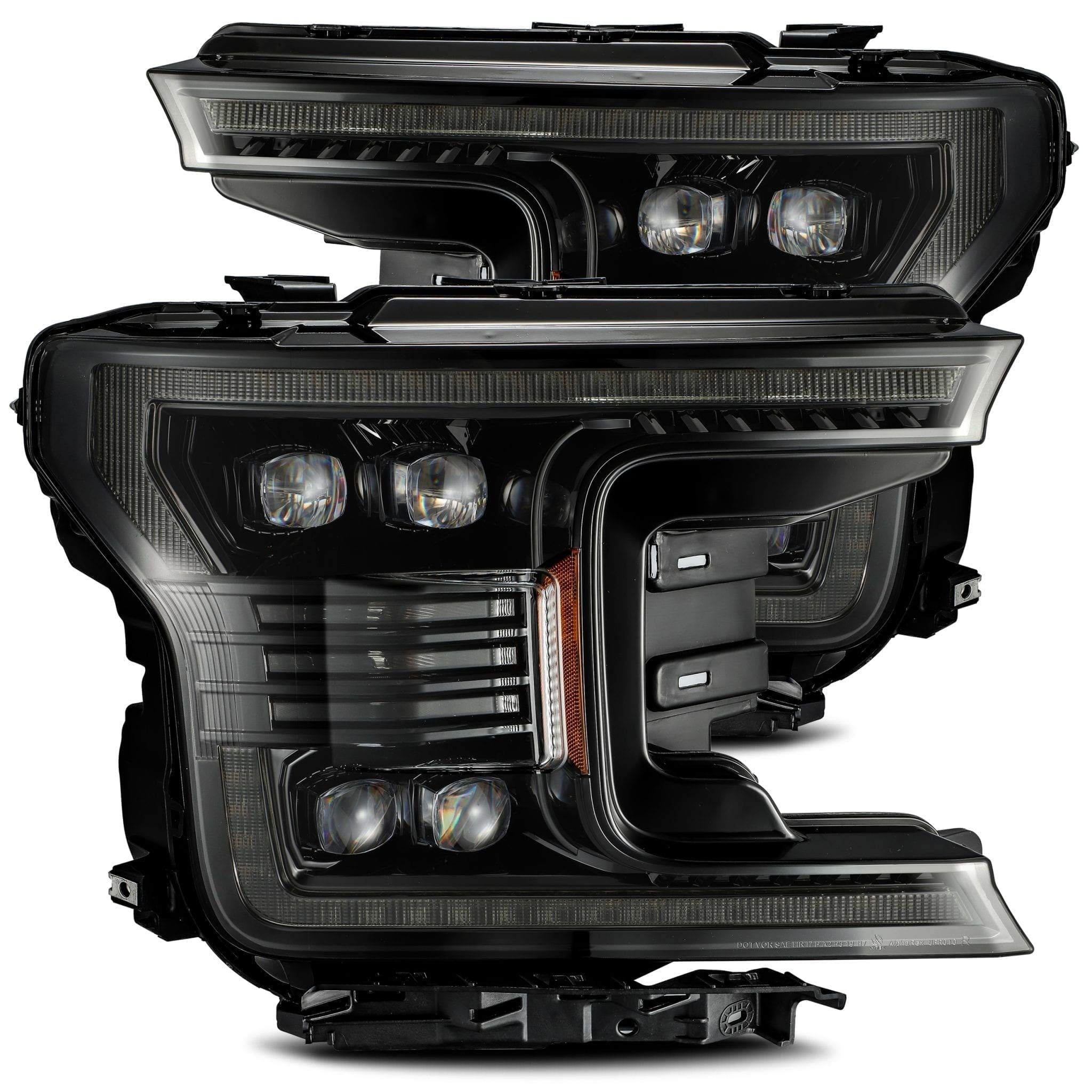 AlphaRex USA  18-20 Ford F-150 NOVA LED Proj Headlight Plank Style Alpha Blk w/Activ Light/Seq Signal/DRL