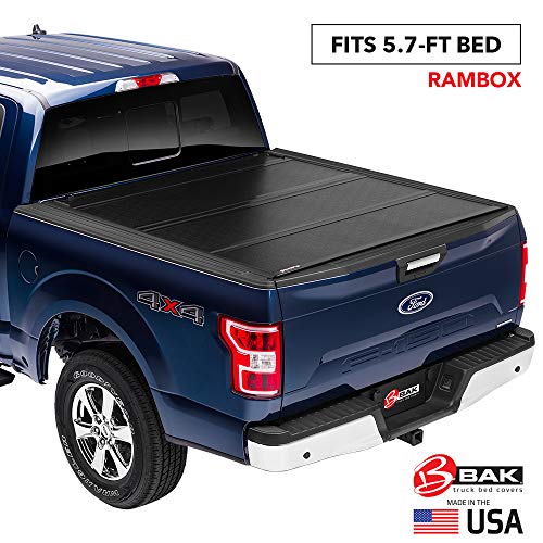 BAK Flip G2 Жесткий складной чехол для кузова грузовика | 226207RB | Подходит для Dodge Ram 2009-20 с кроватью RamBox 5'7 '