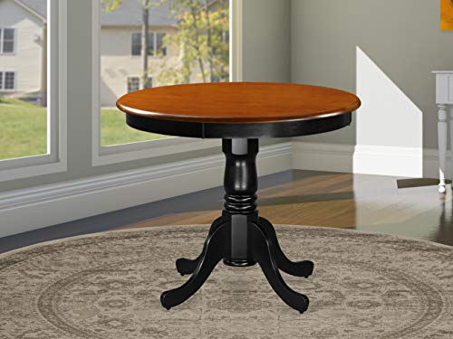  East West Furniture -- DROPSHIP Мебель East West ANT-BLK-TP Антикварный стол для столовой - Поверхность столешницы вишневого цвета и...
