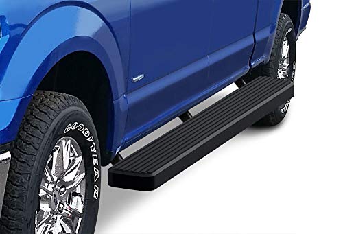 APS Подножки iBoard 6in Black Custom Fit 2015-2020 Ford F150 SuperCrew Cab Pickup 4-Door и 2017-2020 Ford F-250 F-350 Super Duty Crew Cab (Nerf Bars Side Steps Side Bars)