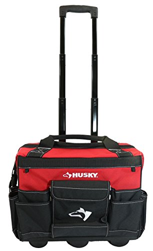  Husky GP-43196N13 18-футовая водонепроницаемая красная сумка для инструментов на колесиках плотностью 600 ден с телес...
