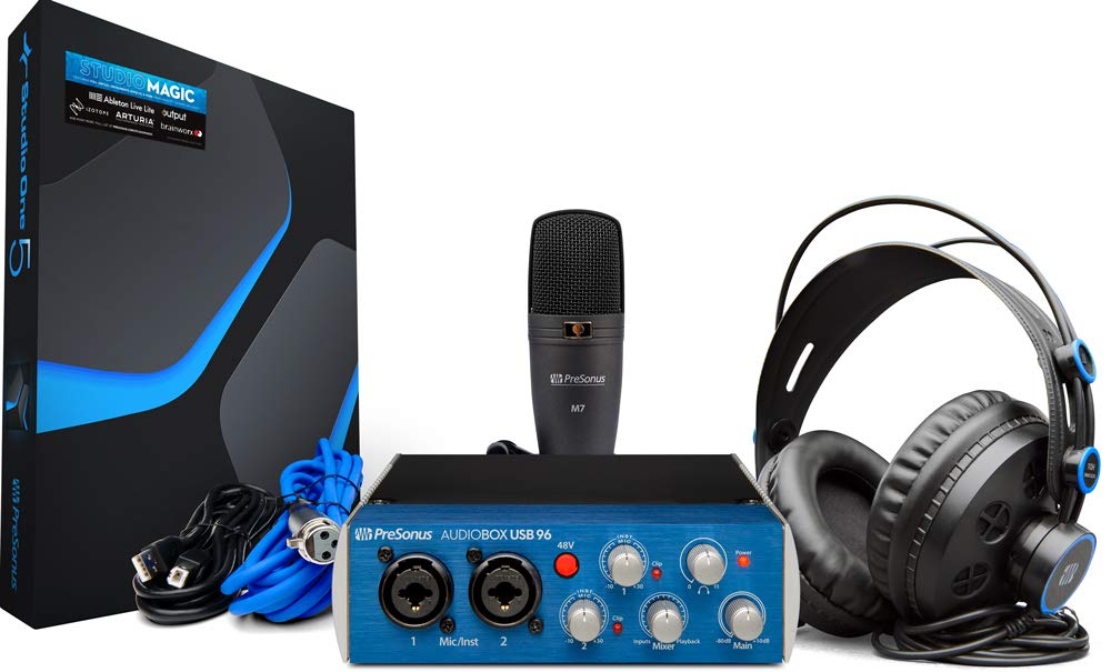 PreSonus "AudioBox 96 Studio USB 2.0 Recording Bundle с интерфейсом, наушниками, микрофоном и программным обеспечением Studio One"