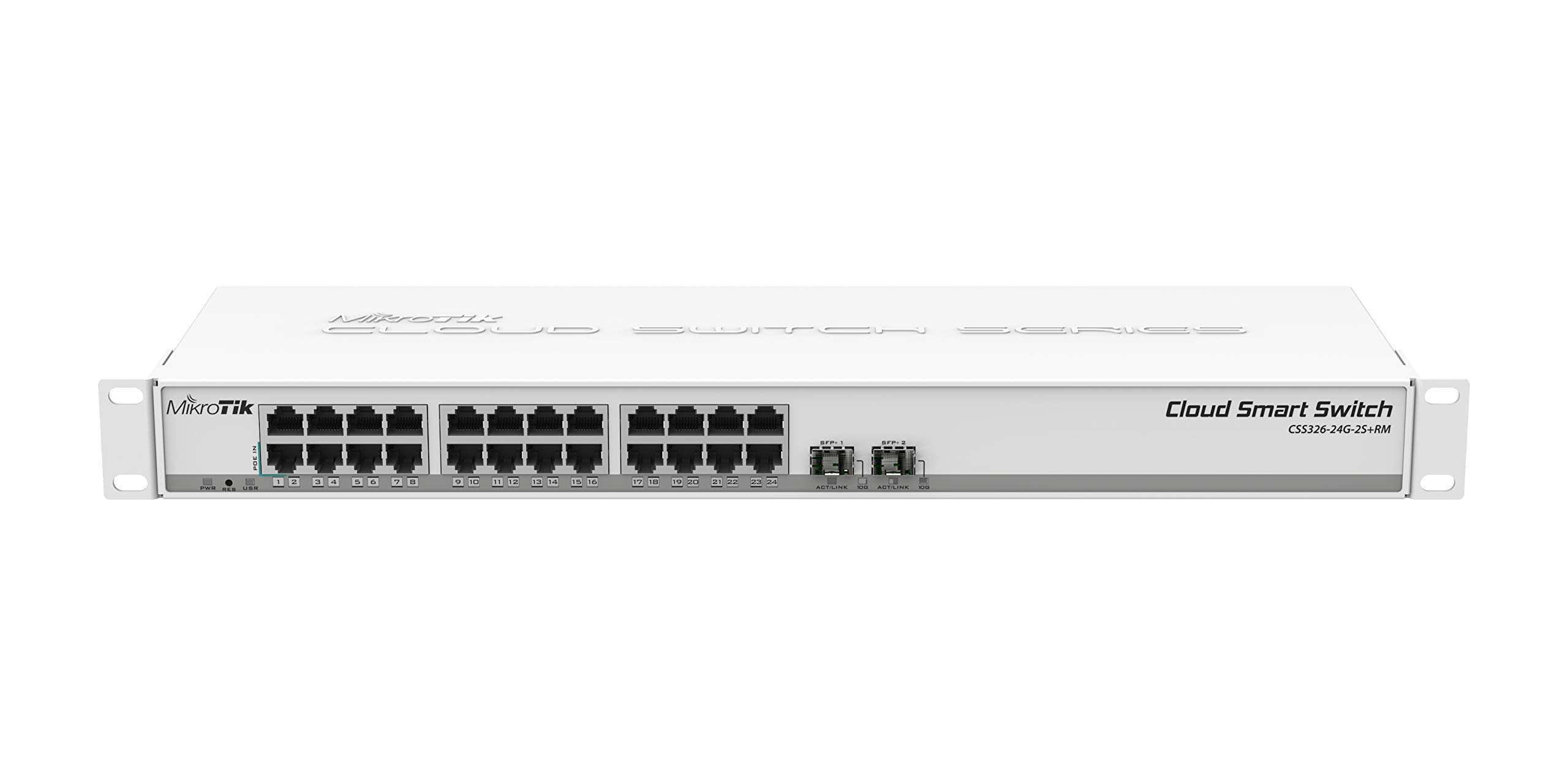 MikroTik CSS326-24G-2S+RM 24-портовый коммутатор Gigabit Ethernet с двумя портами SFP+