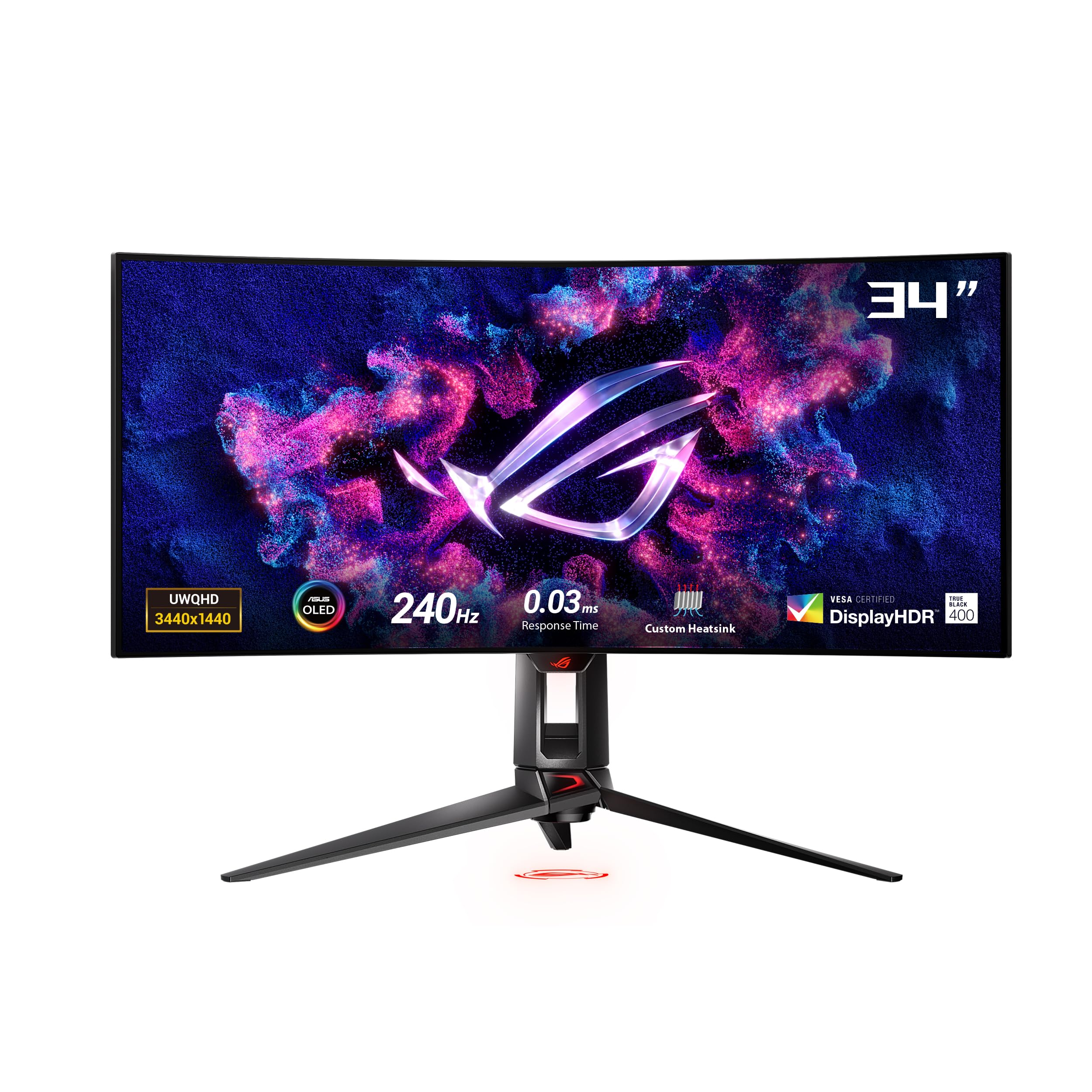 Asus ROG Swift 34” OLED Ultrawide 800R Curved Gaming Mo...