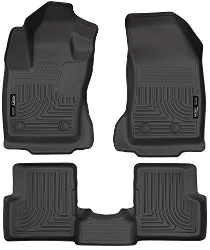 Husky Liners Серия Weatherbeater | Накладки на пол передних и 2-х сидений - черные | 99081 | Подходит для Jeep Renegade 2015-2021 3 шт.