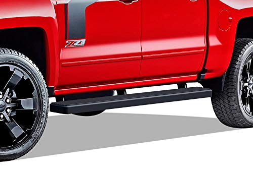 APS Подножки iBoard 5 'Black Custom Fit 2007-2018 Chevy Silverado / GMC Sierra Crew Cab (Nerf Bars | Боковые пороги | Боковые дуги)