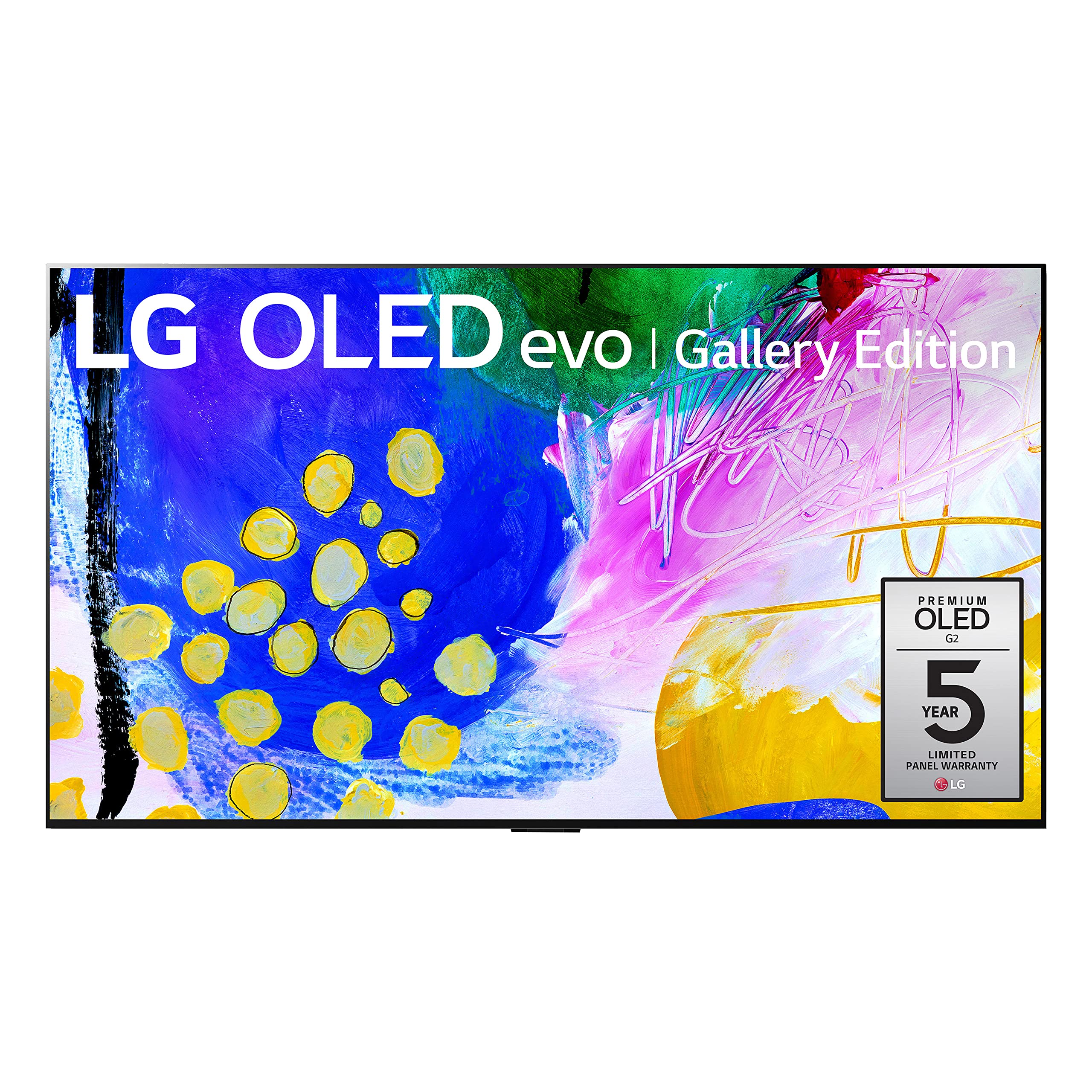 LG 55-Inch Class OLED evo Gallery Edition G2 Series Alexa Built-in 4K Smart TV, 120Hz Refresh Rate, AI-Powered 4K, Dolby Vision IQ and Dolby Atmos, WiSA Ready, Cloud Gaming (OLED55G2PUA, 2022)