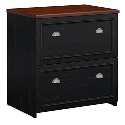 Bush Furniture Боковой картотечный шкаф Fairview в античном черном цвете