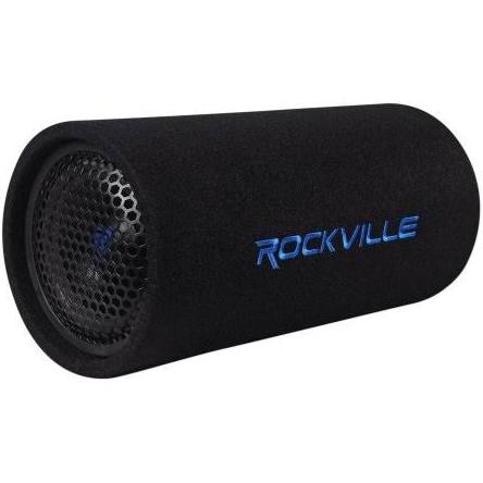 Audiosavings Rockville RTB65A 6.5 'активный автомобильный сабвуфер мощностью 300 Вт с басовой трубкой + вход MP3