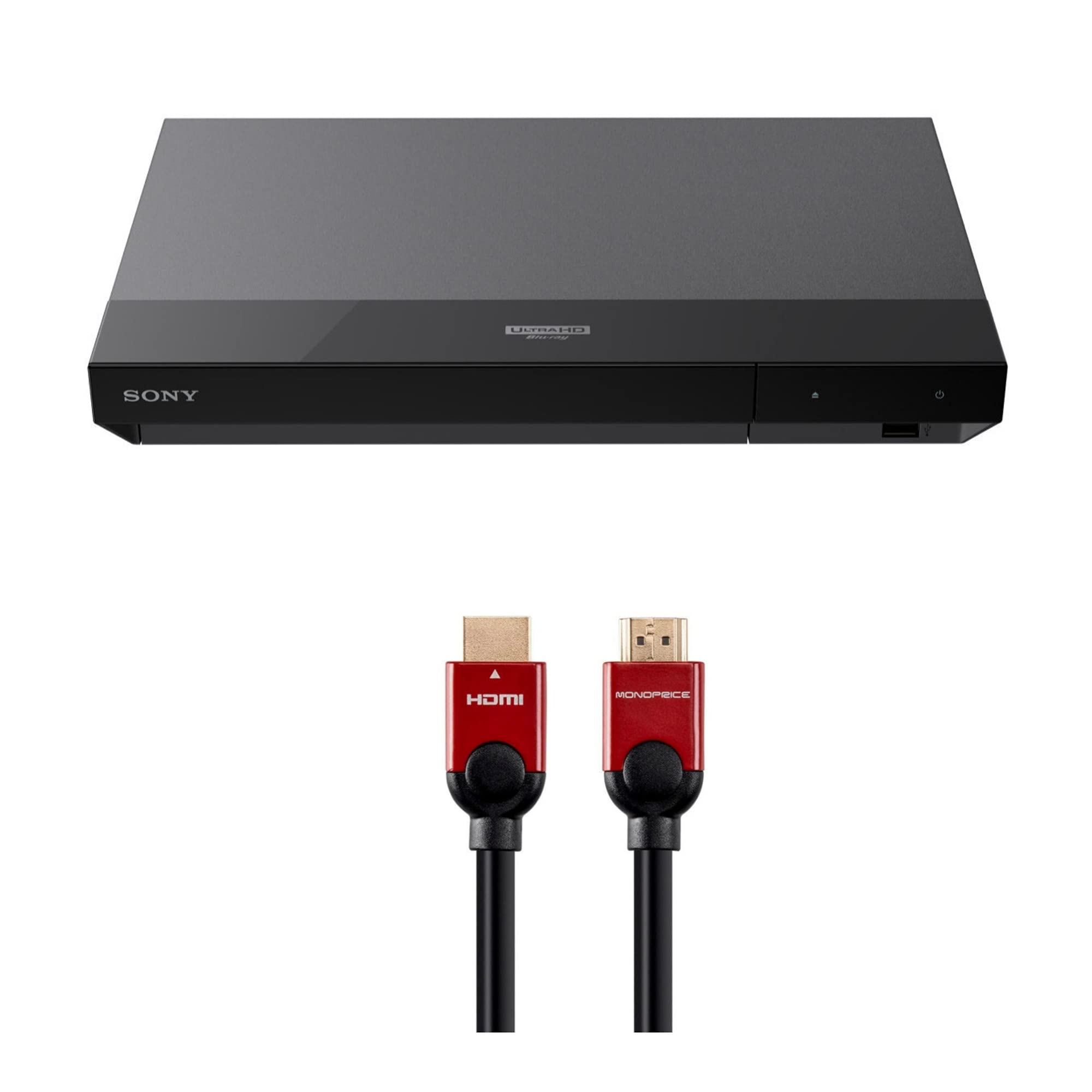 Sony UBP-X700 Проигрыватель Blu-ray 4K Ultra HD с поддержкой Dolby Vision и высокоскоростным кабелем HDMI длиной 6 футов