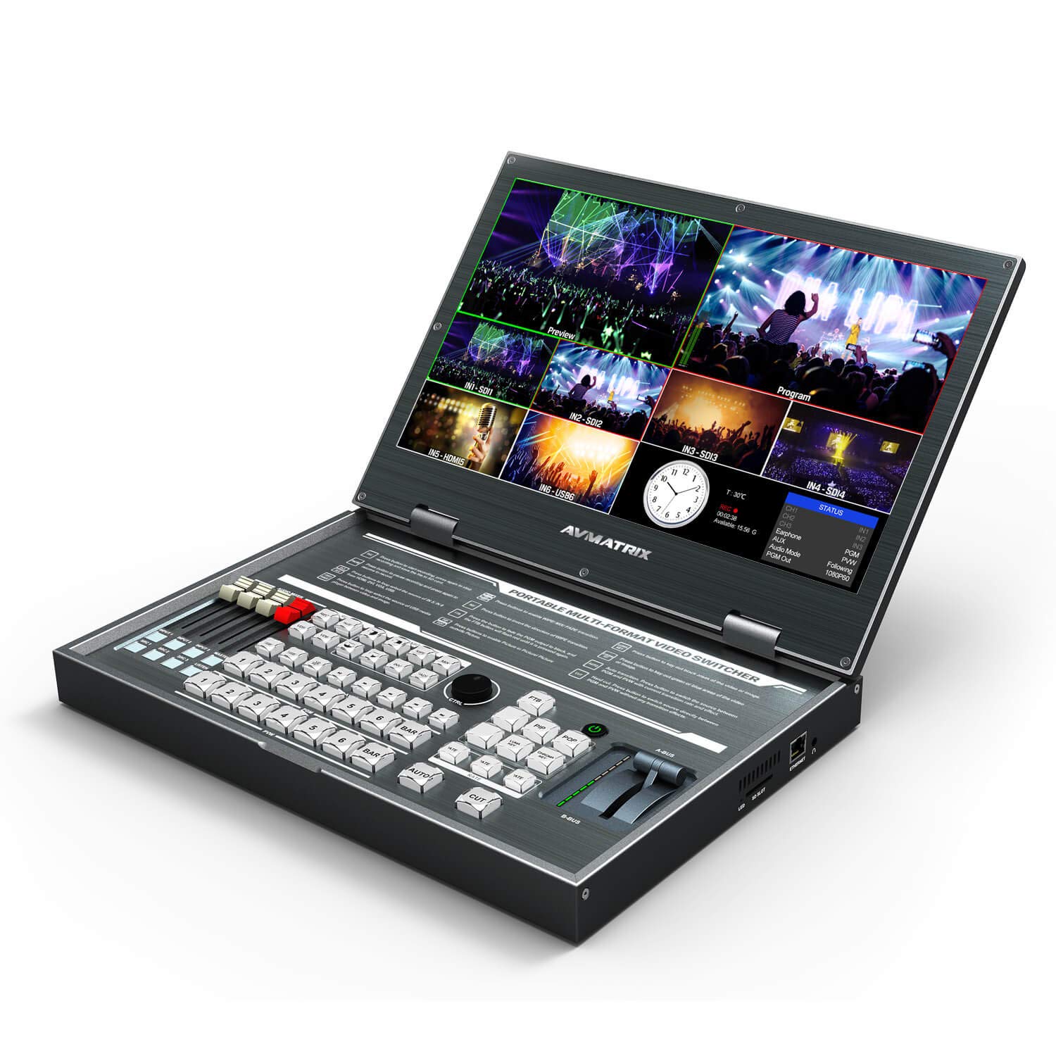 AVMATRIX PVS0615 6-Channel Portable Multi-Format Video ...