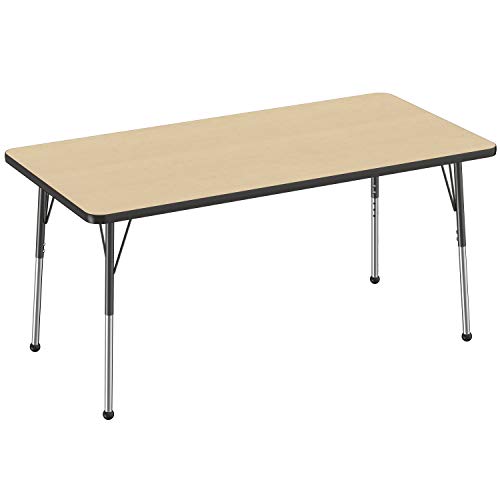  Factory Direct Partners 30 'x 60' Прямоугольный T-образный детский регулируемый стол для занятий в классе со стандартными...