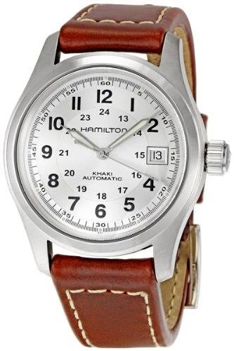 Hamilton Мужские часы с серебряным циферблатом цвета хаки H70455553
