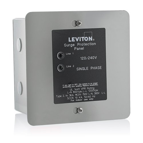 Leviton 51120-1 120/240 Volt Panel Protector, 4-Mode Pr...