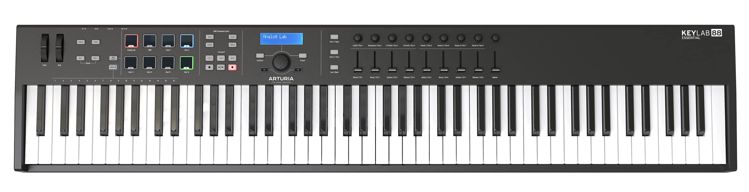 Arturia KeyLab Essential 88 — 88-клавишная полувзвешенная USB MIDI-клавиатура