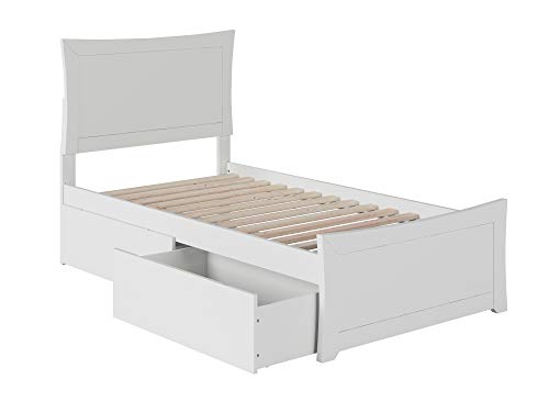 Atlantic Furniture AR9036111 Кровать-платформа Metro с подходящей подножкой и 2 выдвижными ящиками для кроватей Urban