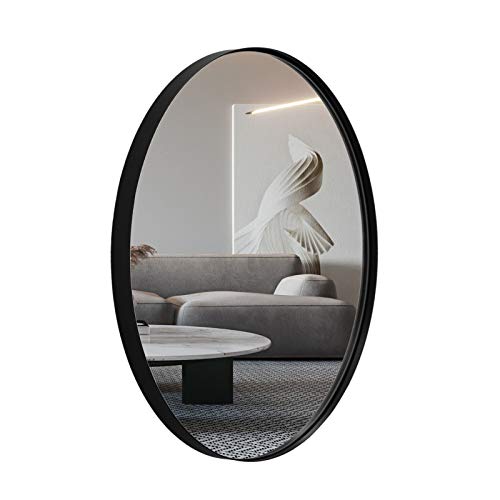  ANDY STAR Овальное настенное зеркало | 22x30x1 '' современное черное зеркало в ванной комнате с металлическим каркасом...