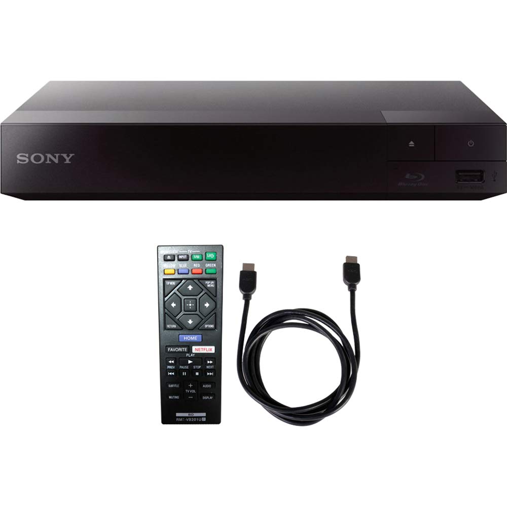 Sony BDP-S1700 Потоковый проигрыватель дисков Blu-ray с 6-футовым высокоскоростным кабелем HDMI