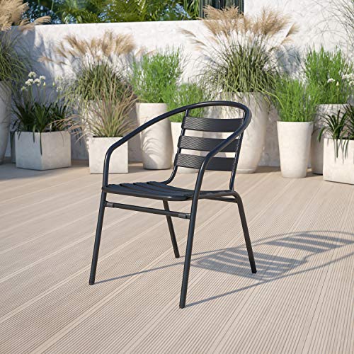 Flash Furniture Металлический стул для ресторана с алюминиевыми планками