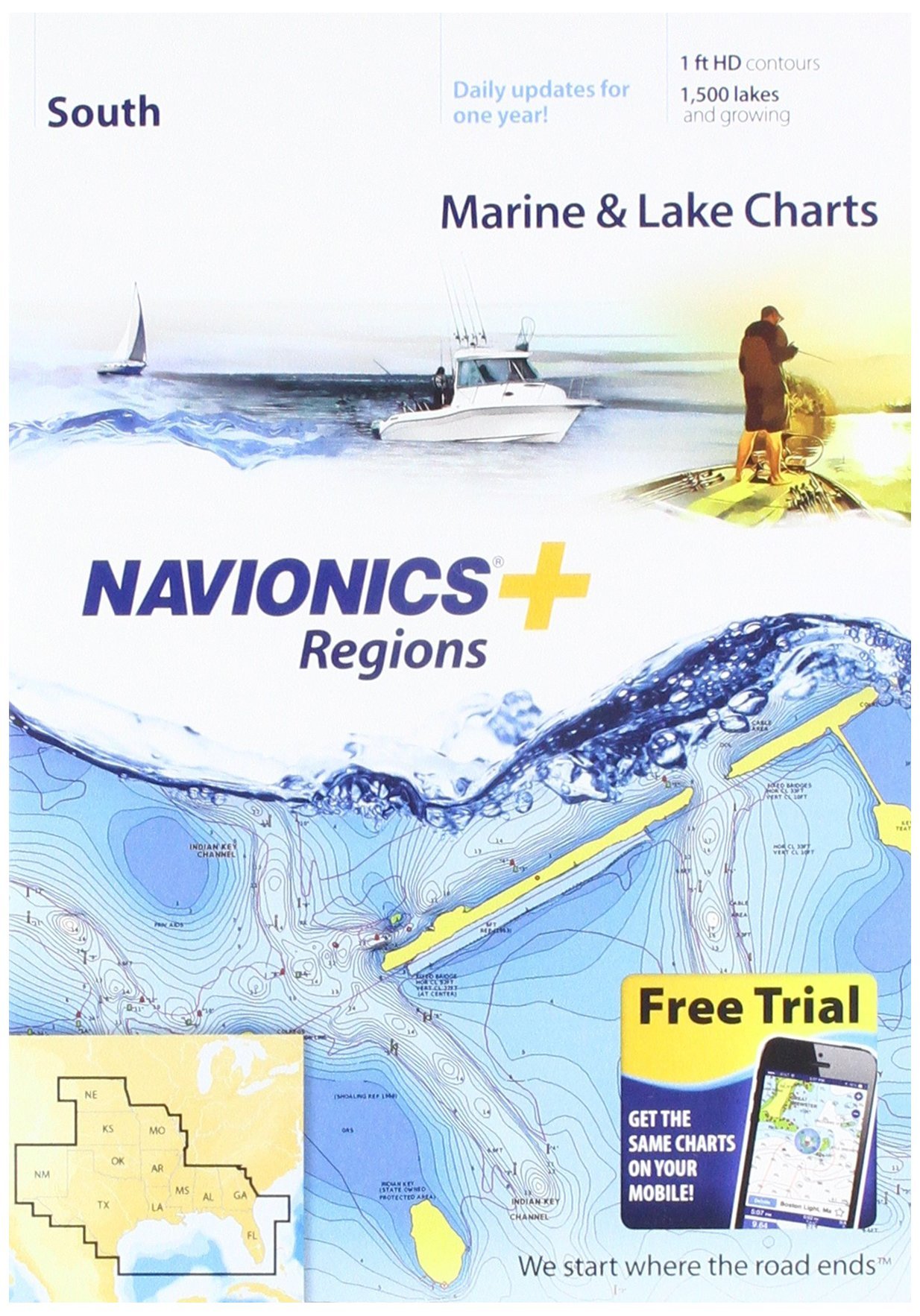 Navionics Карты Plus Regions South Marine и Lake на SD/MSD