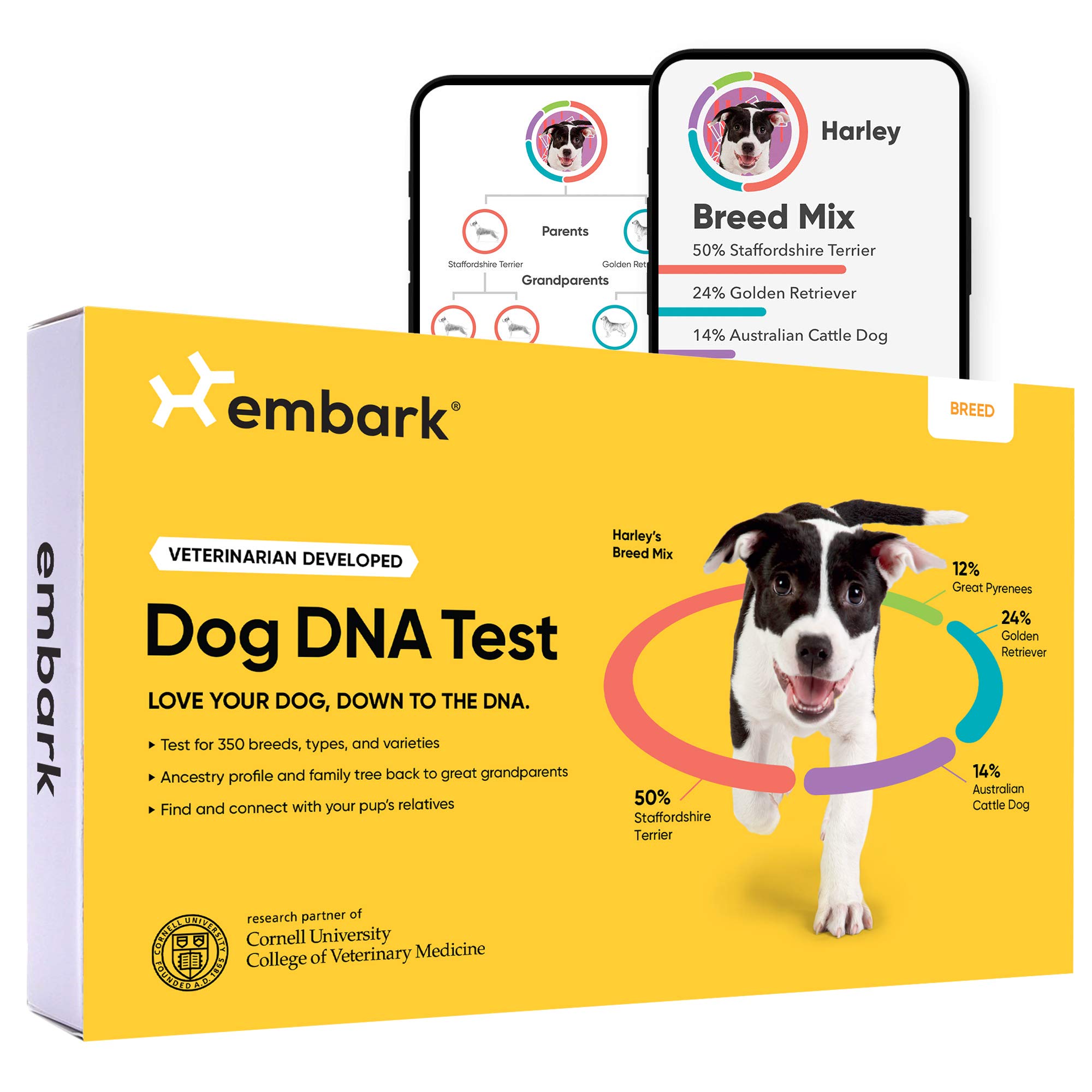  Embark Комплект для идентификации породы | Самый точный ДНК-тест для собак | Протестируйте 350+ пород собак | Набор...