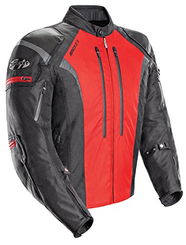 Joe Rocket Черная/красная текстильная куртка Atomic 5.0 большого размера