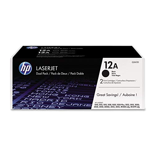 HP Оригинальный картридж с тонером 12A - двойная упаковка
