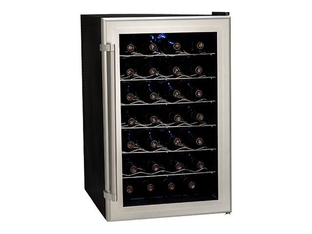 Koldfront TWR282S Термоэлектрический охладитель для вина сверхвысокой емкости на 28 бутылок - платина