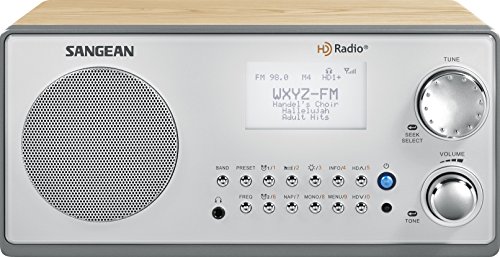 Sangean HDR-18 HD Radio/FM-Stereo/AM Деревянный корпус Настольный радиоприемник серебристый