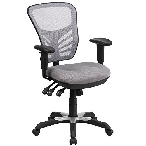 Flash Furniture Серый сетчатый стул со средней спинкой