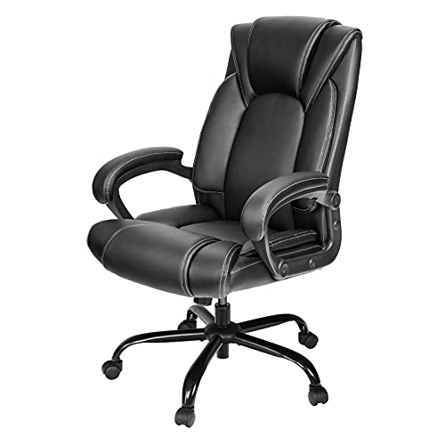  OUTFINE Кожаное кресло для руководителя с высокой спинкой Регулируемые углы наклона Поворотное офисное кресло...