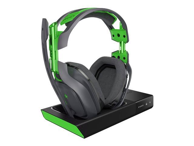 ASTRO Gaming Игровая гарнитура A50 Wireless Dolby - черный / зеленый - Xbox One + ПК