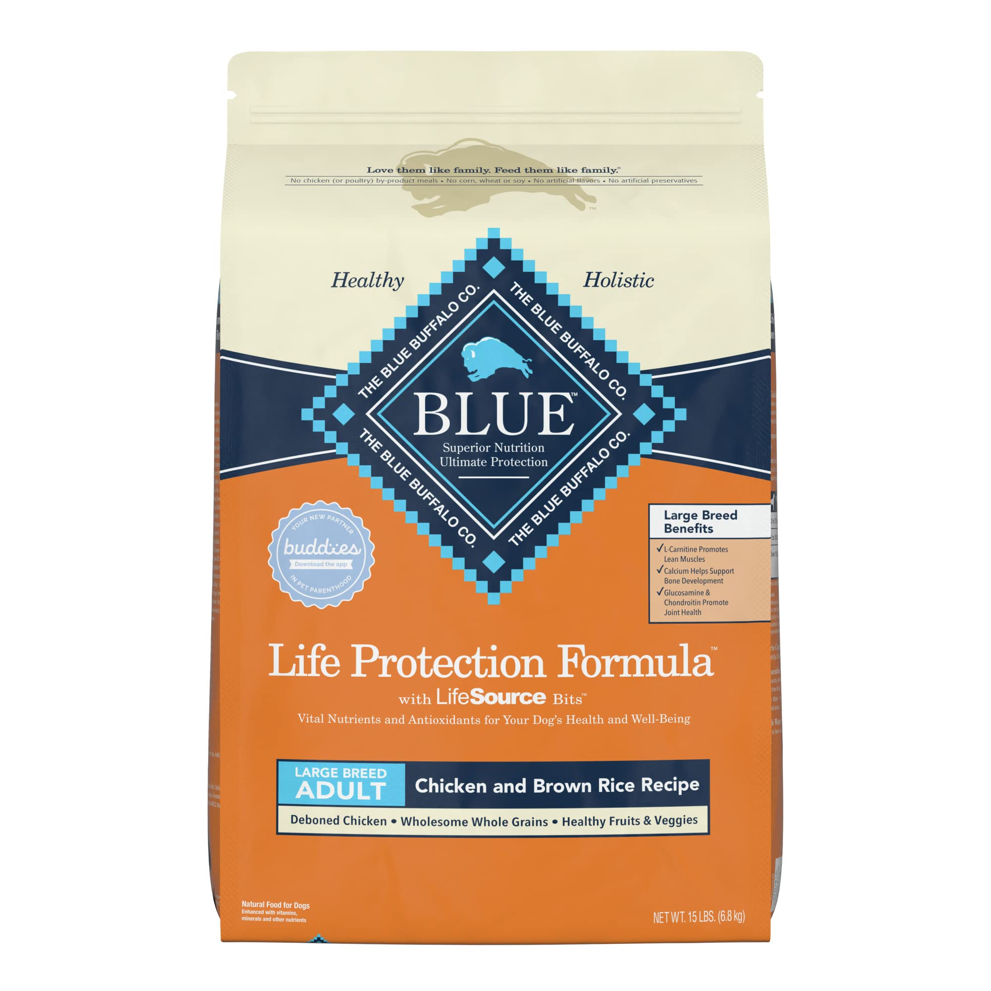 Blue Buffalo Life Protection Formula Натуральный сухой корм для взрослых крупных пород собак