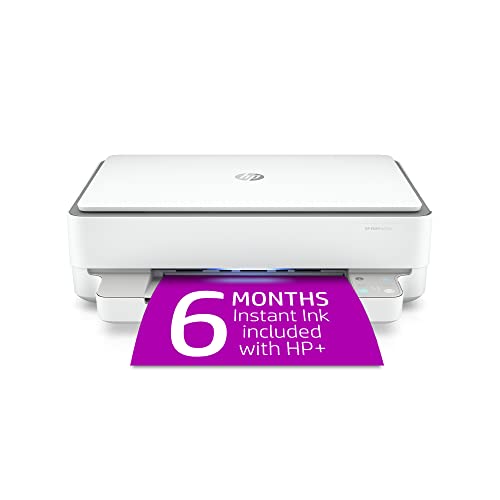 HP Беспроводной цветной принтер ENVY 6055e «все в одном» с бонусом: 6 месяцев бесплатно Instant Ink with + (223N1A)