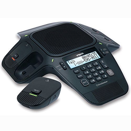 Vtech Конференц-телефон VCS704 ErisStation DECT 6.0 с четырьмя беспроводными микрофонами и беспроводной технологией Orbitlink