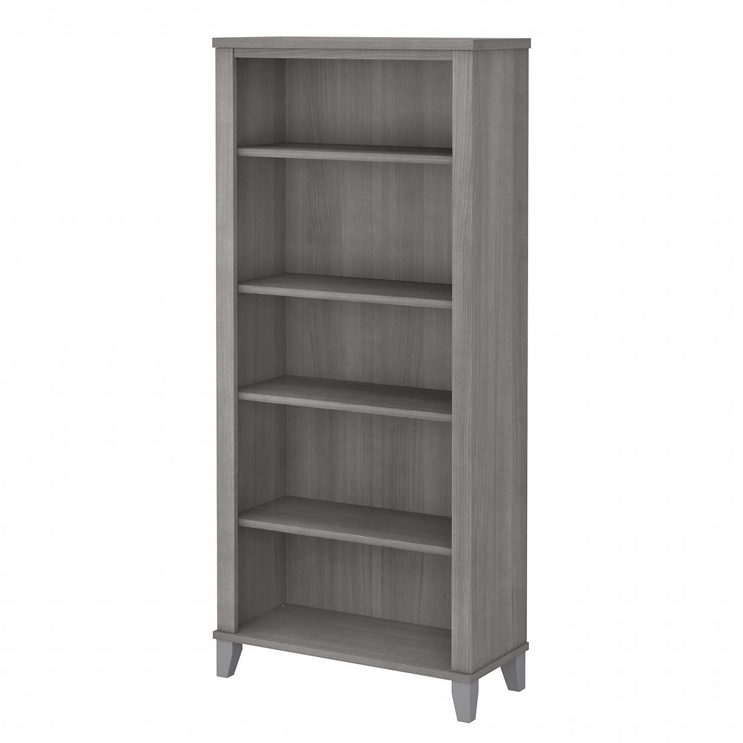 Bush Furniture Книжный шкаф Somerset Tall с 5 полками платиново-серого цвета