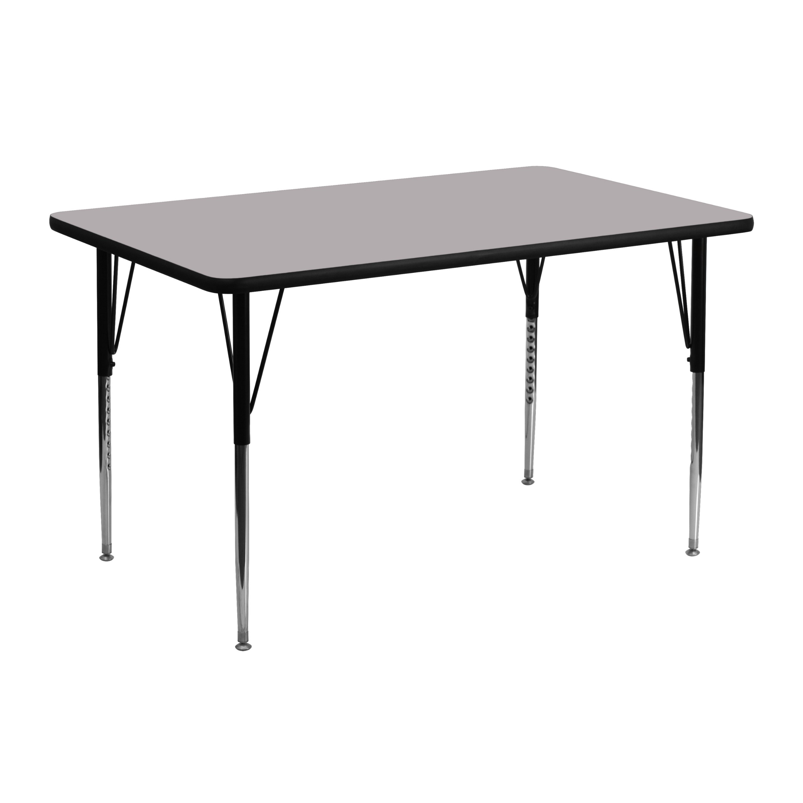  Flash Furniture 24 Прямоугольный стол для занятий с серой столешницей из термоплавкого ламината/стандартными регул...