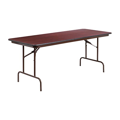 Flash Furniture 6-футовый складной банкетный стол из ламината и меламина из красного дерева