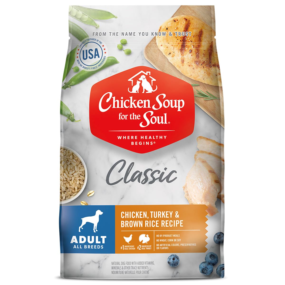 Chicken Soup for the Soul - Weight Care Dog Food, Brown Rice, and Turkey Recipe, Soy Free, Corn Free, Wheat Free Dry Made with Real Ingredients No Artificial Flavors or Preservatives