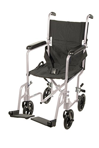 Drive Medical Легкая транспортная инвалидная коляска Silver/19-дюймовое сиденье