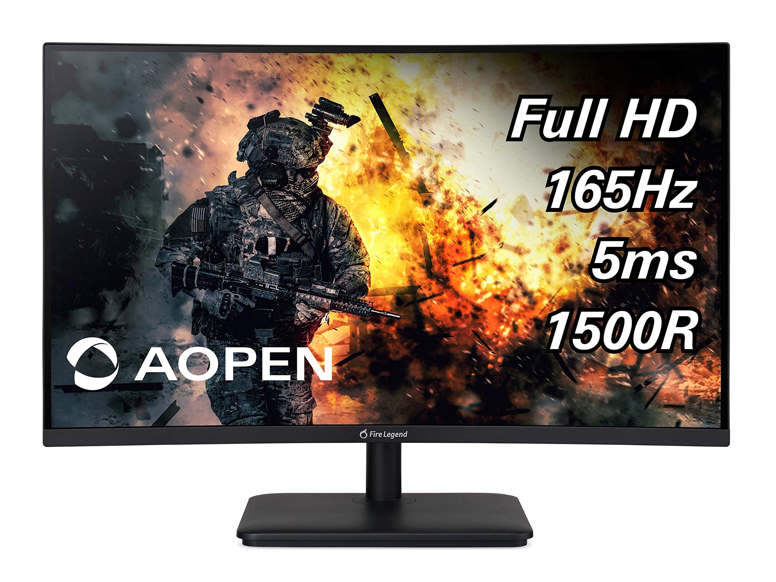 AOPEN Изогнутый игровой монитор Zero-Frame Full HD (1920 x 1080) | Технология AMD FreeSync | До 75 Гц