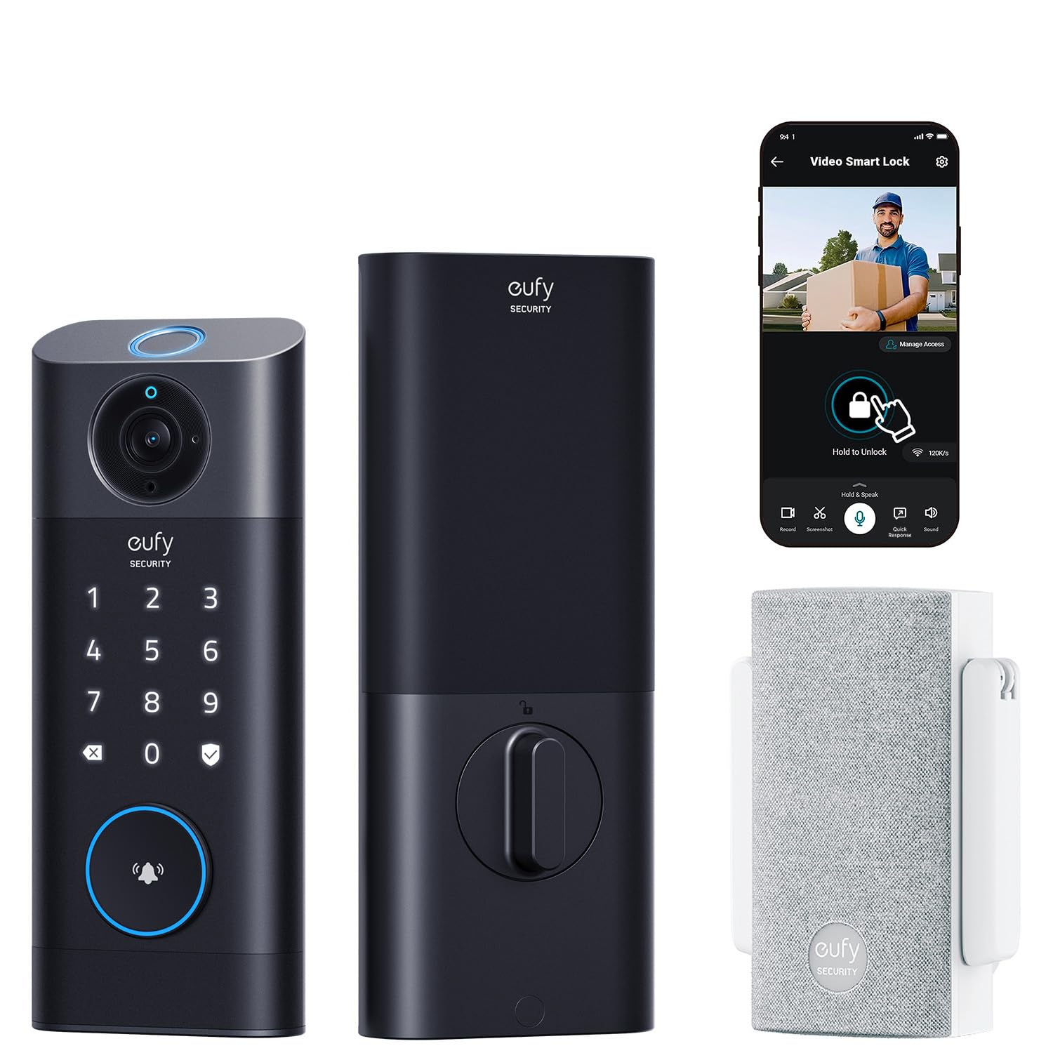 eufy security Security Video Smart Lock S330, Chime Inc...