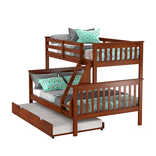 Donco Kids 122-3-TFE_503E Двухъярусная кровать Mission withTrundle Twin / Full / Twin Light Espresso
