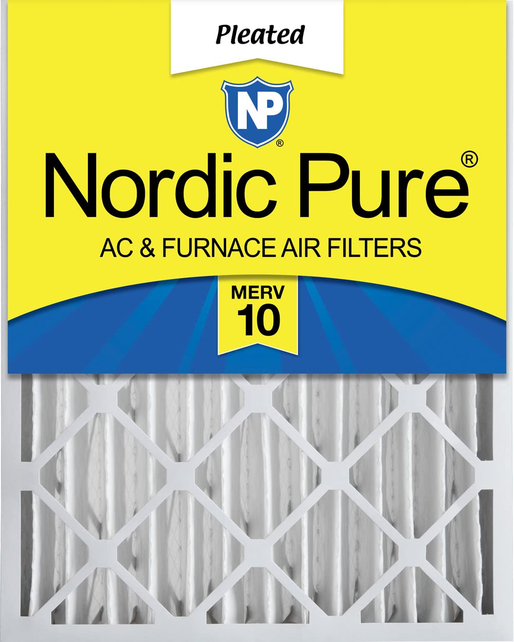 Nordic Pure 20x25x4 (фактическая глубина 3-5/8) MERV 10 Гофрированная печь переменного тока