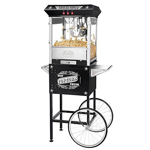Great Northern Popcorn Старинная машина и тележка для попкорна Black Paducah на 8 унций