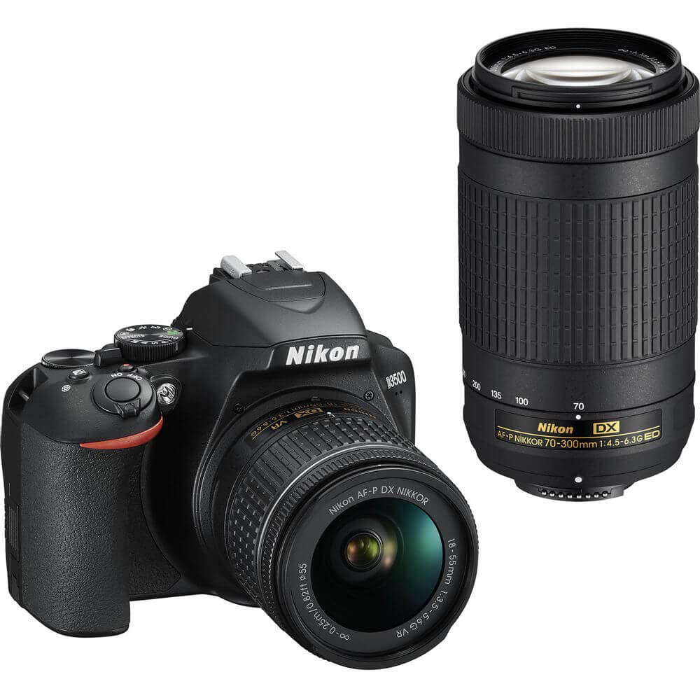 Nikon Цифровая зеркальная камера  D3500 с объективом AF-P DX NIKKOR 18-55 мм (черный)